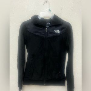 The North Face OSO Jacket Womens Black Hooded Full Zip Fleece Size Xtra Small